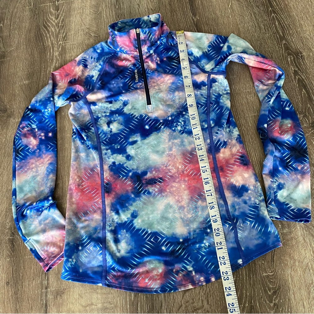 Reebok Women’s 1/4 Zip Tie Dye Athletic Top XS - Picture 9 of 13